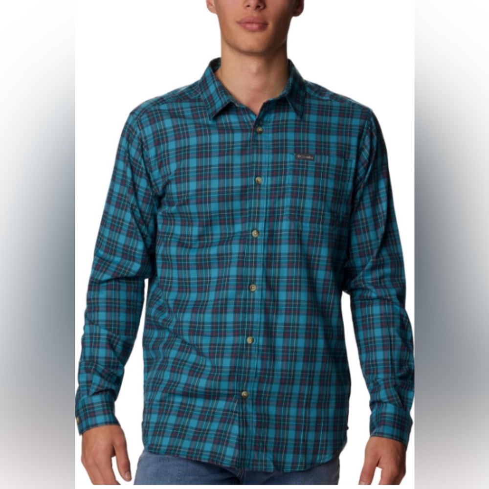 Columbia Blue Casual Button Down Shirt